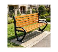 HBOOMOEM Banquette Exterieur Jardin, Banc de Jardin Pas Cher, Doté d'un Dossier et D'Accoudoirs ; Convient Aux Jardins, Parcs, Cours IntéRieures, VéRandas Et Terrasses.(120 * 33 * 77cm)