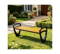 HBOOMOEM Banquette Exterieur Jardin, Banc de Jardin Pas Cher, Doté d'un Dossier et D'Accoudoirs ; Convient Aux Jardins, Parcs, Cours IntéRieures, VéRandas Et Terrasses.(120 * 35 * 55cm)