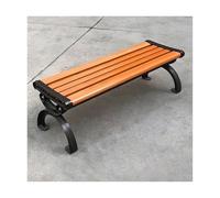 HBOOMOEM Banquette Jardin, Banc Fer Forgé ExtéRieur, Coupe Vent et ImperméAble, Robuste et Durable, et Facile à Assembler, Convient Aux Parcs, Aux Cours et Aux Balcons.(Teak,120cm-With Backrest)