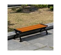 HBOOMOEM Banquette Jardin, Banc Fer Forgé ExtéRieur, Coupe Vent et ImperméAble, Robuste et Durable, et Facile à Assembler, Convient Aux Parcs, Aux Cours et Aux Balcons.(Yellow,120cm-Backless)
