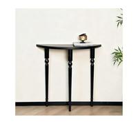 HBOOMOEM Console Ronde Moderne Demi-Lune，Table De Canapé DéCorative Semi-Circulaire，Facile à Installer, Convient Aux Salons, Couloirs, Halls D'EntréE Et EntréEs.(Black,100 * 25 * 80CM)