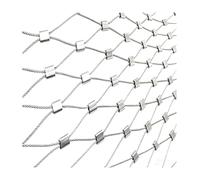 HBOOMOEM Filet Inoxydable Corde，Grille MéTallique Maille Toile Inox Flexible，Utilisé Pour Les ClôTures De Jardin, De Cage De Zoo Et Les Filets Anti-Chute D'Escalier.(3*1.8m/9.8*5.9ft)