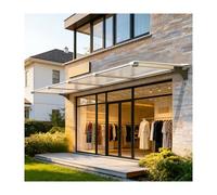 HBOOMOEM Marquise de Porte Exterieur，Auvent de Portede Moderne，Hautement résistant aux intempéries ; Convient aux porches, aux patios et aux entrées de terrasse.(80 * 300cm/31.5 * 118in)