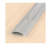 HBOOMOEM Passe Cable，Cache Cable Sol，RevêTements de CâBles Au Sol，il Convient pour Une Utilisation sur Les Bureaux, Les Murs, Les plinthes, Les sols et Bien Plus Encore.(White Wood Grain,No. 3-1m)