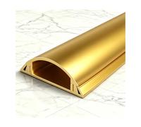 HBOOMOEM Passe Cable, Self-Adhesive Cable Duct, Ce Dispositif de Gestion et de Protection des CâBles Est Adapté à Une Utilisation Aussi Bien Au Sol Que sur Les Murs.(Gold,No. 5-1m)