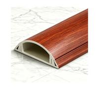HBOOMOEM Passe Cable, Self-Adhesive Cable Duct, Ce Dispositif de Gestion et de Protection des CâBles Est Adapté à Une Utilisation Aussi Bien Au Sol Que sur Les Murs.(Mahogany Wood Grain,No. 5-3m)