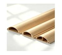 HBOOMOEM Passe Cable Sol, Goulotte Passe Cable Sol, Auto AdhéSif, Doté d'un SystèMe de Guidage Interne des CâBles ; Convient Aux Rallonges Et à Divers Types de Fils.(Yellow Wood Grain,No. 3-3m)