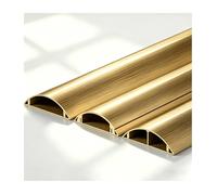 HBOOMOEM Passe Cable Sol, Goulotte Passe Cable Sol, Auto AdhéSif, Doté d'un SystèMe de Guidage Interne des CâBles ; Convient Aux Rallonges Et à Divers Types de Fils.(Gold,No. 5-5m)