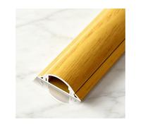 HBOOMOEM Passe Cable Sol, Goulotte Passe Cable Sol,Prévient Les Risques de trébuchement ; Convient aux environnements de Bureau, domestiques et extérieurs.(Yellow Wood Grain,No. 3-3m)