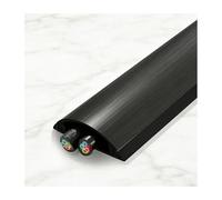 HBOOMOEM Passe Cable Sol, Goulotte Passe Cable Sol,Prévient Les Risques de trébuchement ; Convient aux environnements de Bureau, domestiques et extérieurs.(Black,No. 3-1m)