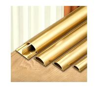 HBOOMOEM Passe Cable Sol, RevêTements de CâBles Au Sol, Conception Semi-Circulaire Ouverte, adaptée aux environnements domestiques, de Bureau, Scolaires et d'entrepôt.(Gold,No. 4-1m)