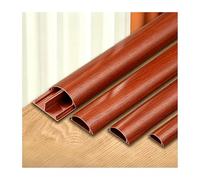 HBOOMOEM Passe Cable Sol, RevêTements de CâBles Au Sol, Conception Semi-Circulaire Ouverte, adaptée aux environnements domestiques, de Bureau, Scolaires et d'entrepôt.(Mahogany Wood Grain,No. 5-3m)