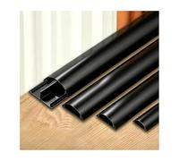 HBOOMOEM Passe Cable Sol, RevêTements de CâBles Au Sol, Conception Semi-Circulaire Ouverte, adaptée aux environnements domestiques, de Bureau, Scolaires et d'entrepôt.(Black,No. 5-5m)