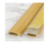 HBOOMOEM Passe Cable Sol，RevêTements de CâBles Au Sol，Organisateur de câbles Autocollant, adapté aux Bureaux, aux domiciles, aux entrepôts et aux espaces extérieurs.(Yellow Wood Grain,No. 4-3m)