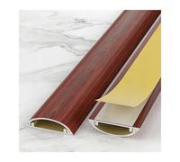HBOOMOEM Passe Cable Sol，RevêTements de CâBles Au Sol，Organisateur de câbles Autocollant, adapté aux Bureaux, aux domiciles, aux entrepôts et aux espaces extérieurs.(Mahogany,No. 4-1m)