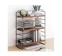 HBOOMOEM Petite Etagere A Poser，Desk Shelf，Il Peut Servir à Ranger des Fournitures De Bureau, des Articles De PremièRe NéCessité, des éPices, des Tasses, Etc.(D,Triple Layer 37 * 16.5 * 46CM)