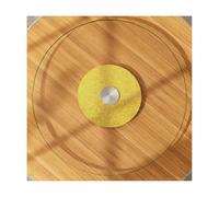 HBOOMOEM Plateau Rotatif Rond En Verre Trempé Lazy Susan，Lazy Susan En Verre Trempé Pour Table，Il Est Doté D'Une Base En Alliage D'Aluminium Et Pivote En Douceur.(C,100CM/39.4in)