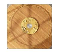 HBOOMOEM Plateau Rotatif Rond En Verre Trempé Lazy Susan，Lazy Susan En Verre Trempé Pour Table，Il Est Doté D'Une Base En Alliage D'Aluminium Et Pivote En Douceur.(B,110CM/43.3in)