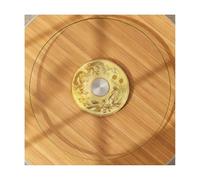 HBOOMOEM Plateau Rotatif Rond En Verre Trempé Lazy Susan，Lazy Susan En Verre Trempé Pour Table，Il Est Doté D'Une Base En Alliage D'Aluminium Et Pivote En Douceur.(A,60CM/23.6in)