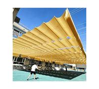 HBOOMOEM RéTractable Vague Voiles d'Ombrage, Voile d'Ombre de Vague en Forme de U, Comprend Un Kit d'Installation, Adapté Aux Patios, Cours, Jardins et ArrièRe-Cours.(W:2.5m/8.2ftxL:8m/26.2ft)