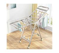 HBOOMOEM SéChoir à Linge Grande Capacité，éTendoir à Linge Pliable Et Compact ，Il Est Muni De Roues Et Peut êTre Utilisé Aussi Bien à L'IntéRieur Qu'à L'ExtéRieur.(Double-Layer,180CM/70.9in)