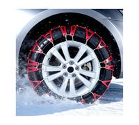 HBOOMOEM Sonw Chain, ChaîNes à Neige, Adhérence Exceptionnelle | Conception à Couverture IntéGrale, Facile à Installer, Convient Aux Berlines et Aux Pick Ups(Red,225/75R16)