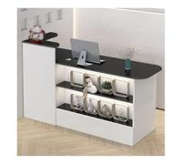 HBOOMOEM Stands De RéCeption，Comptoirs De Magasins，Comptoir Accueil Salon De Beaute，Convient Aux Comptoirs De Caisse, Aux Halls D'EntréE, Aux Salons De Beauté Et Aux Bureaux.(Black,Left_120CM/47.2IN)