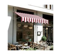 HBOOMOEM Store Banne Manuel，Banne RéTractable Terrasse，Son Installation Ne NéCessite Aucun PerçAge, Ce Qui La Rend IdéAle pour Les Cours, Les Jardins Et Les Balcons.(Reddish White,100cm/39.4in)