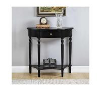 HBOOMOEM Table D'EntréE éTroite，Console Ronde Moderne Demi-Lune，avec des Fonctions De Rangement, Un Design Peu Encombrant Et Un Mobilier De DéCoration éLéGant.(60 * 30 * 80CM)