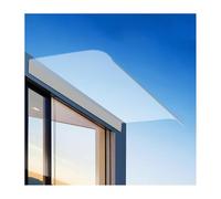 HBOOMOEM Toit Marquise en Polycarbonate，Marquise De Porte，Incurvé EntréE Marquise Solaire，Convient Aux Portes D'EntréE, Aux Jardins, Aux Patios Et Aux Toits De Porche.(Elevation,330cm/129.9in)