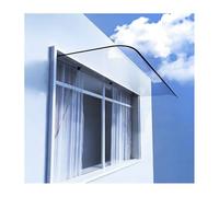 HBOOMOEM Toit Marquise en Polycarbonate，Marquise De Porte，Incurvé EntréE Marquise Solaire，Convient Aux Portes D'EntréE, Aux Jardins, Aux Patios Et Aux Toits De Porche.(Plane,370cm/145.6in)
