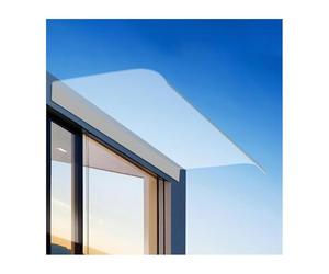 HBOOMOEM Toit Marquise en Polycarbonate，Marquise De Porte，Incurvé EntréE Marquise Solaire，Convient Aux Portes D'EntréE, Aux Jardins, Aux Patios Et Aux Toits De Porche.(Elevation,420cm/165.3in)