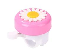 HBPYOLW Cloche de vélo en Forme de Fleur de Marguerite, avec klaxon de banderoles, Accessoires de vélo de Route et VTT(Pinkwhite1PC)