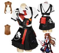 HBQC Anime 'NeonGenesisEvangelion' Cosplay Asuka Langley Soryu Uniforme Costume Complet Adulte Pour Halloween Carnaval, Fête De Carnaval, Exposition De Bandes Dessinées Et Convention D'anime