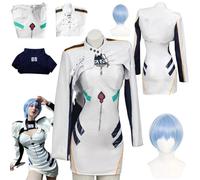 HBQC Anime 'NeonGenesisEvangelion' Cosplay Ayanami Rei Uniforme Costume Complet Adulte Pour Halloween Carnaval, Fête De Carnaval, Exposition De Bandes Dessinées Et Convention D'anime