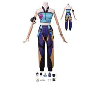 HBQC KPop Demon Hunters Zoey Anime Cosplay Costumes Cosplay Costume Complet Perruque Costume - Adulte, Halloween Carnaval PARTY DRESS UP Set