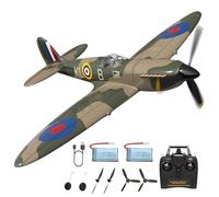 HBSAPKKA 4CH Avion RC, Avion Télécommandé 2,4 GHz RTF Spitfire avec système de stabilisation Xpilot et voltige aérienne à Une Touche pour Adultes, Enfants, Débutants
