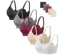 HBselect 5 Pcs Soutien-Gorge d'allaitement Maternité Soutien-Gorge d'allaitement sans Couture