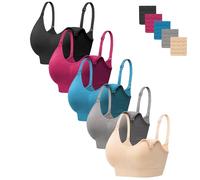 HBselect 5PCS Maternité Soutien Gorge Allaitement Femme sans Armatures | Confortables et Respirants, avec Clips d'extension Assortis