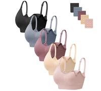 HBselect 5PCS Maternité Soutien Gorge Allaitement Femme sans Armatures | Confortables et Respirants, avec Clips d'extension Assortis