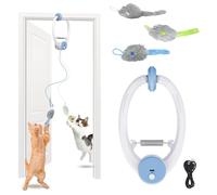 HBSFBH Jouet Interactifs à Suspendre pour Chat, Jouet à Suspendre pour Chat Interieur, Jouet Automatique Suspendu pour Chat, Jouet Porte Chats avec Corde et Souris en Peluche, pour Chasser et Exercer