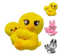 HBSFBH Stray Kids Peluche, Stray Kids Plush, Stray Kids Plushies, Stray Ki-DS Plush Toy, Cadeaux en Peluche Skz00(Un Grand et Un Petit) (Jaune)
