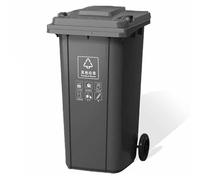HBSSP 30L/50L/80L/100L/120L/240L Poubelles extérieures avec couvercles Roues pour restaurants/hôpitaux/bureaux/entrepôts/maisons (,100L)