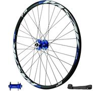 HBSSP Paire Roues VTT 26/27,5/29 Pouces Freins Disque Axe Traversant 142 Mm, Moyeux Roulements Étanches HG, Jantes Avant Et Arrière for Cassette 7-11 Vitesses(Thru AXLE Front Wheel,26 inch)