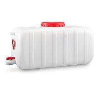HBSSP Réservoir d'eau Plastique 100L Réservoir d'eau 200L/300L, Réservoir Stockage d'eau Carré Horizontal avec Couvercle Seau d'eau Plastique Et Valve(50L)