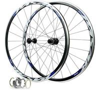 HBSSP Roues Vélo Route Alliage D'aluminium 30MM, Frein C/V Moyeu HG 4 Roulements Scellés 700C Roue Vélo Course, Compatible 8/9/10/11 Vitesses(Blue)