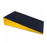 HBSSP Tapis Gymnastique Incliné Pliant Conception Coin Fromage Culbutant for, Les Arts Martiaux, Danse, Le Yoga Et L'entraînement D'étirement(Black Yellow,180x90x40cm)