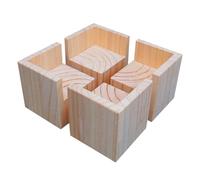 HBSVKLYNX Extension de Tuyau de Meubles de lit en Bois, Rehausseurs de Meubles Couleur Bois for lit canapé Bureau 3-20 cm Paquet de 4(A 7cm Increase Height 8cm)