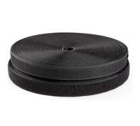 HBSVKLYNX mit Haken und Schleifen, Ruban adhésif à coudre et à boucles, 25 mètres, blanc et noir(Black 50mm)