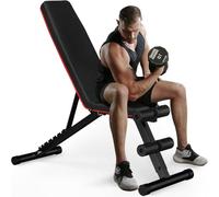 HBTower Banc Musculation Pliable 8-en-1, Banc de Musculation Réglable pour Entraînement Complet à la Maison, Banc Incliné Robuste en Acier, Capacité de Charge Statique 300KG